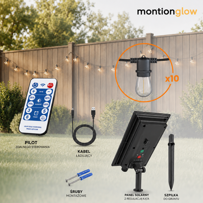 Girlanda solarna LED 10 m z pilotem