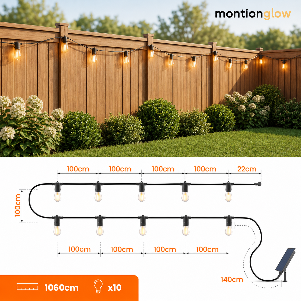 Girlanda solarna LED 10 m z pilotem